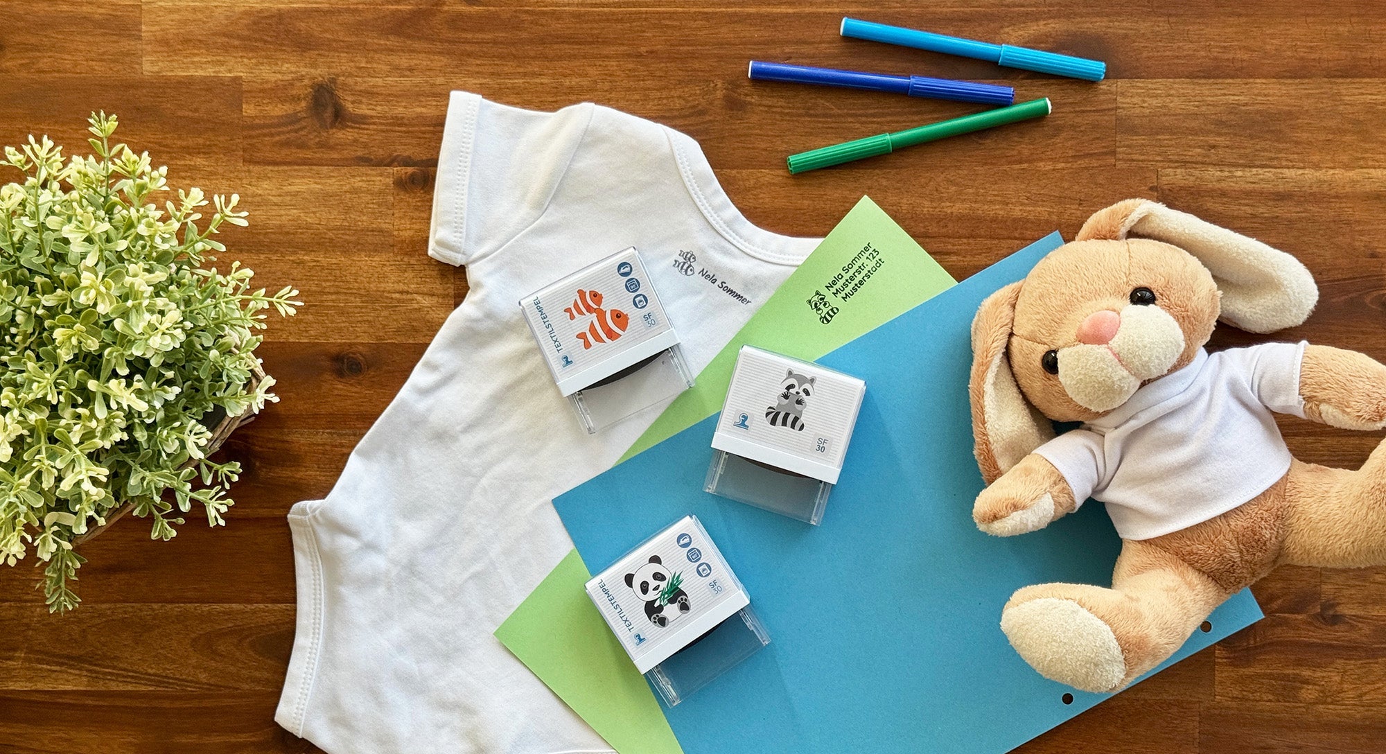 Textilstempel Kinder Name - Personalisierter Kleiderstempel