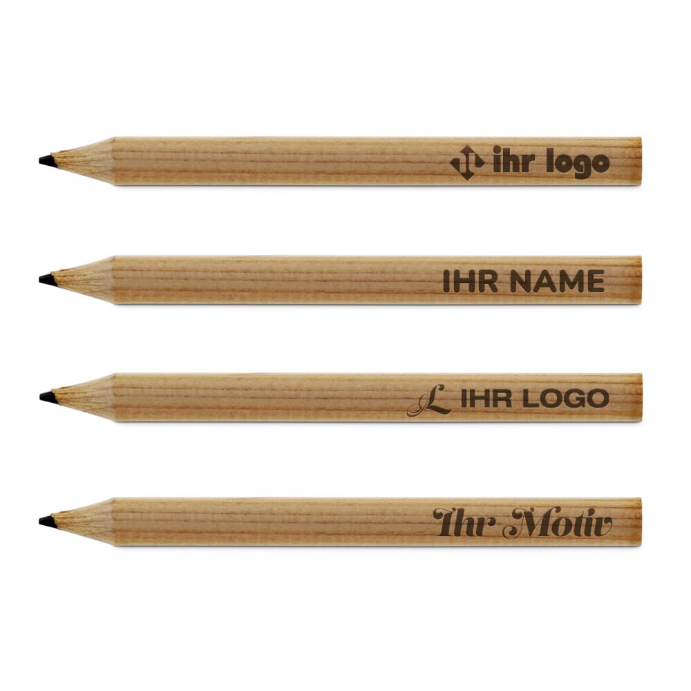 Kleine Bleistifte ab 25 Stück (Gravurmaß 65x5 mm)