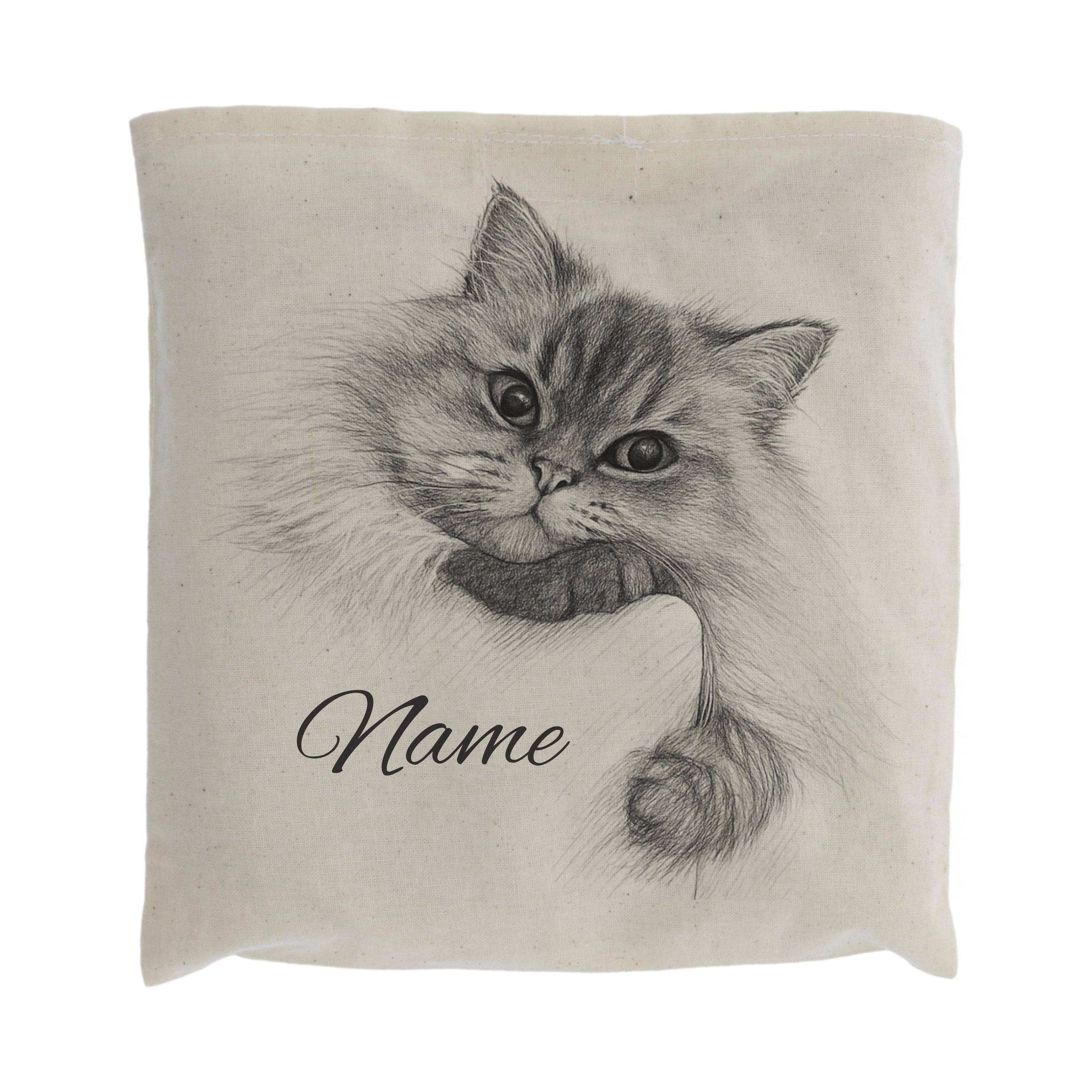 Kirschkernkissen mit Bleistiftzeichnung & Text