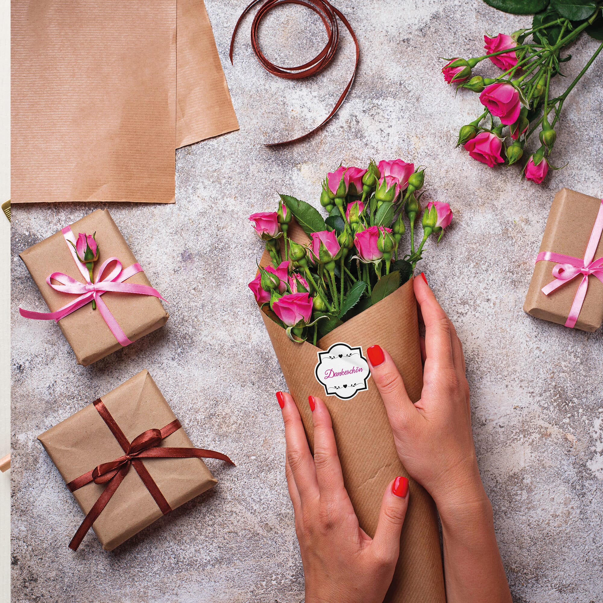 TRODAT Vintage Stempel "Glückwünsche"