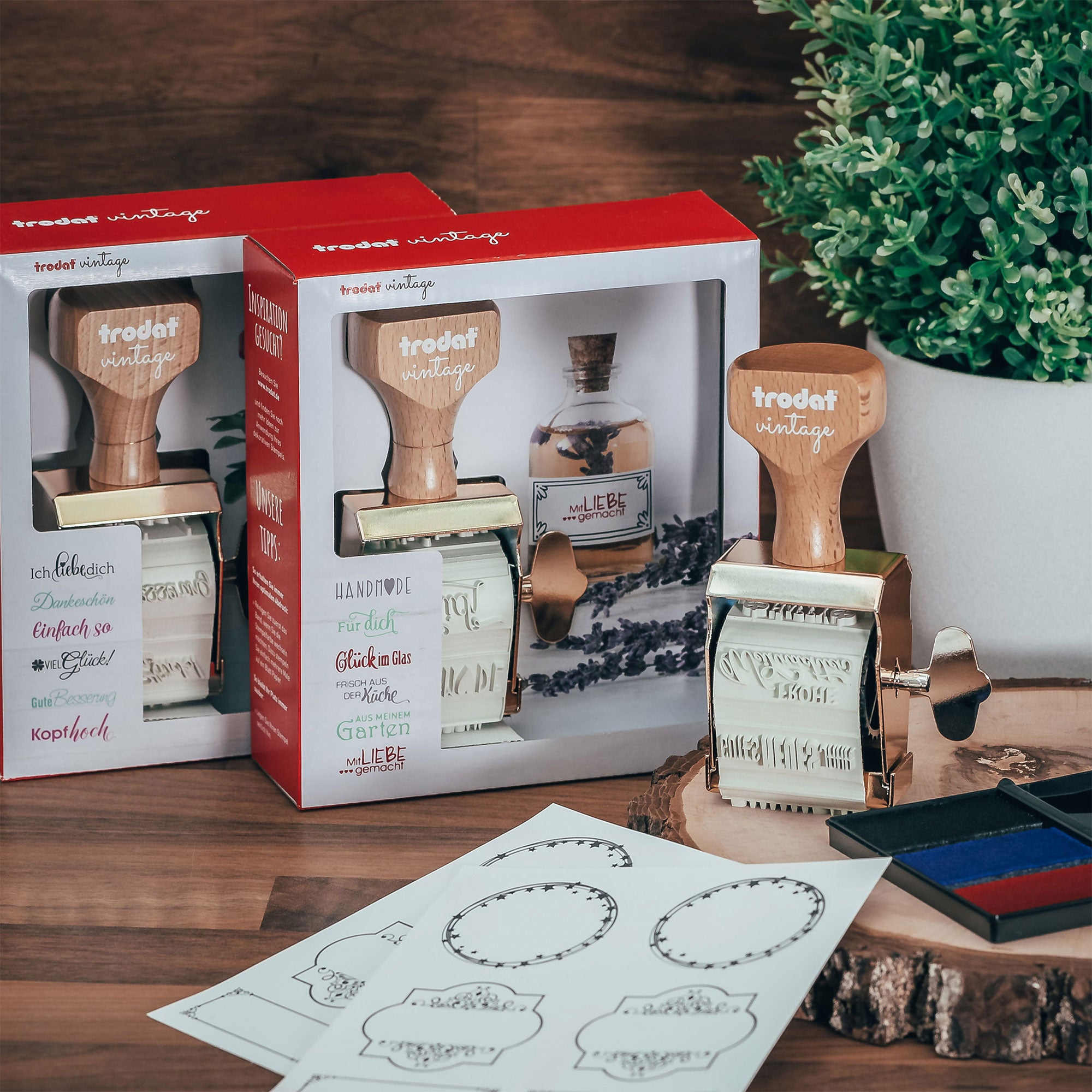 TRODAT Vintage Stempel "Glückwünsche" - kinder-druckerei.de