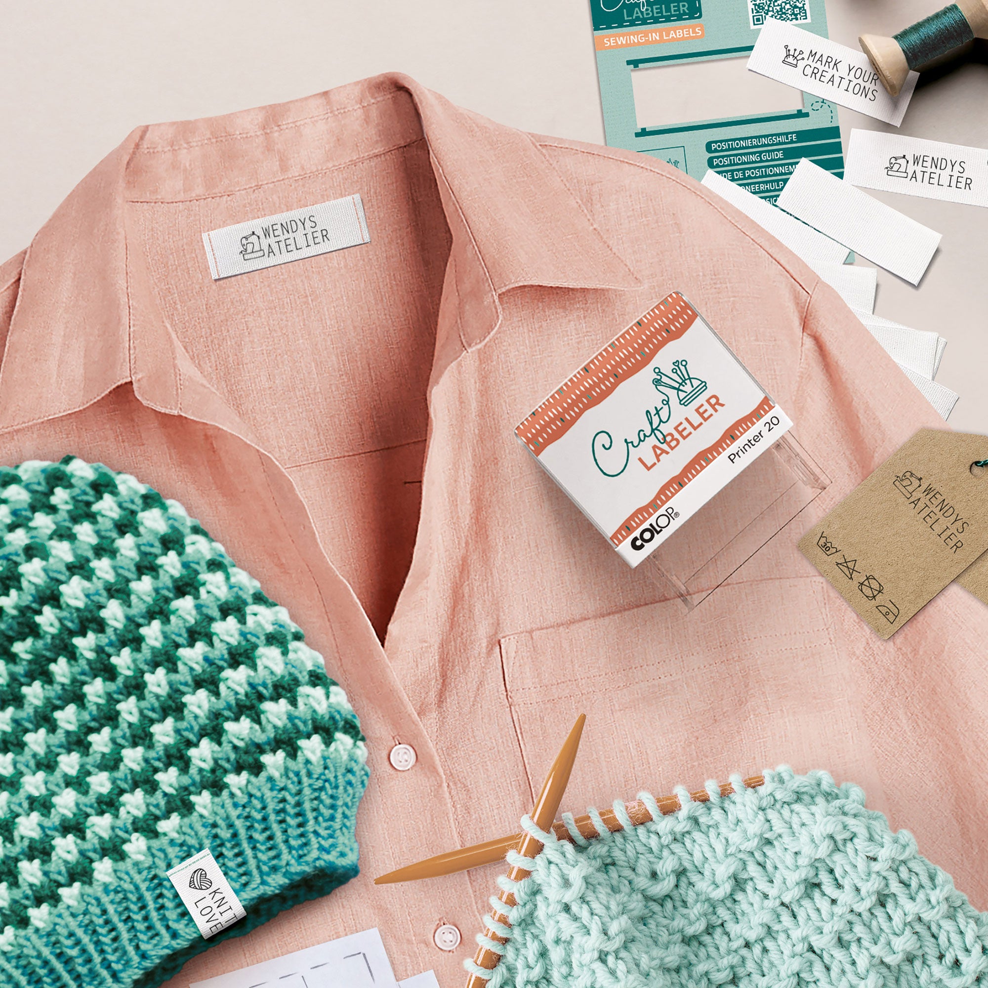 Colop Craft LABELER Textilstempel Set Printer 20