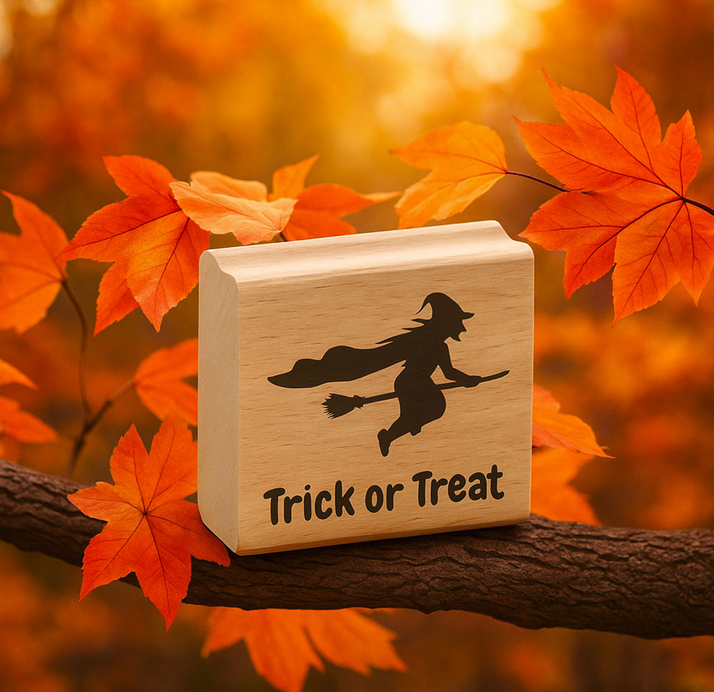 Personalisierbarer Motivstempel Halloween (60x60 mm)