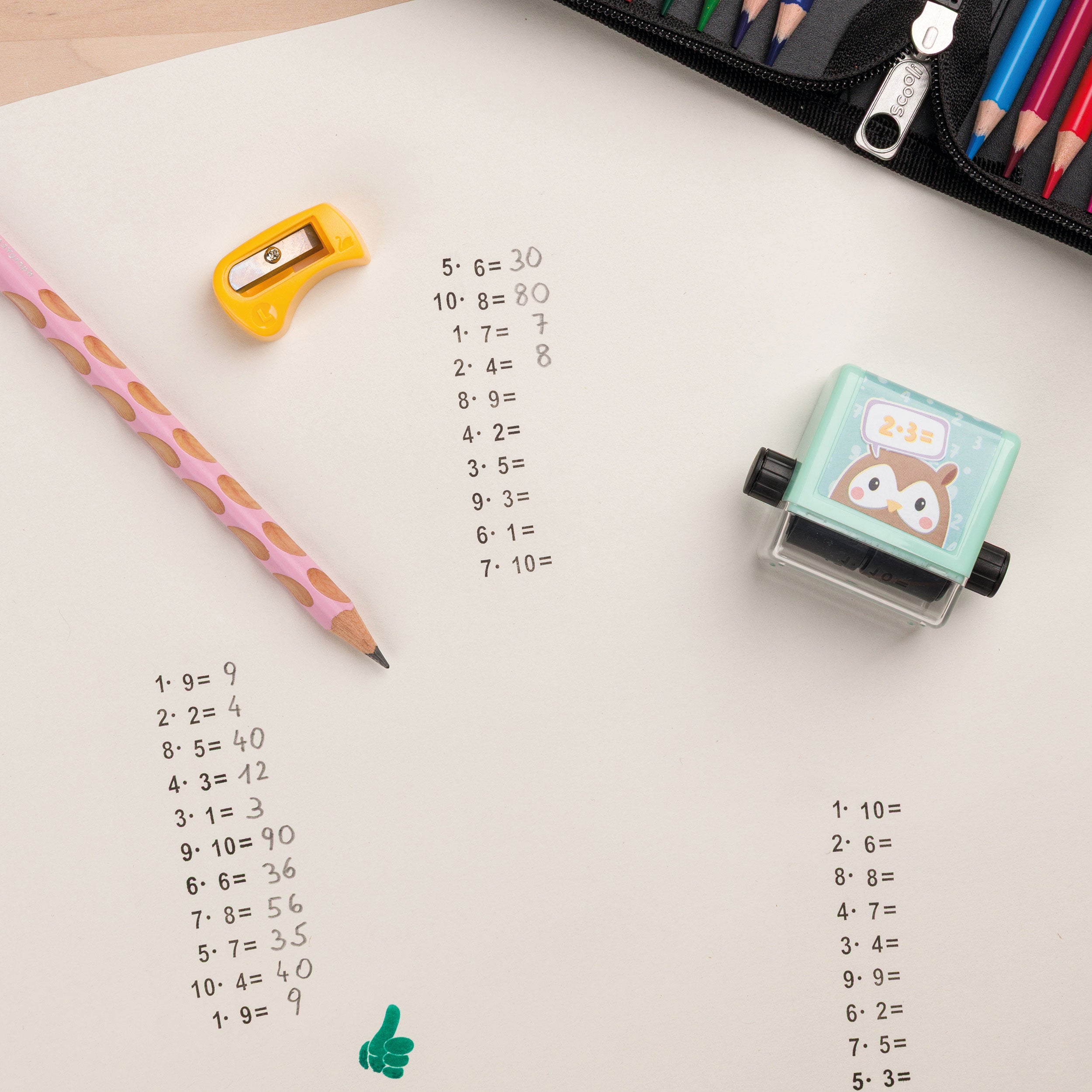 Trodat Little Dots Rechenrally™ Rollstempel Multiplizieren Rechnen