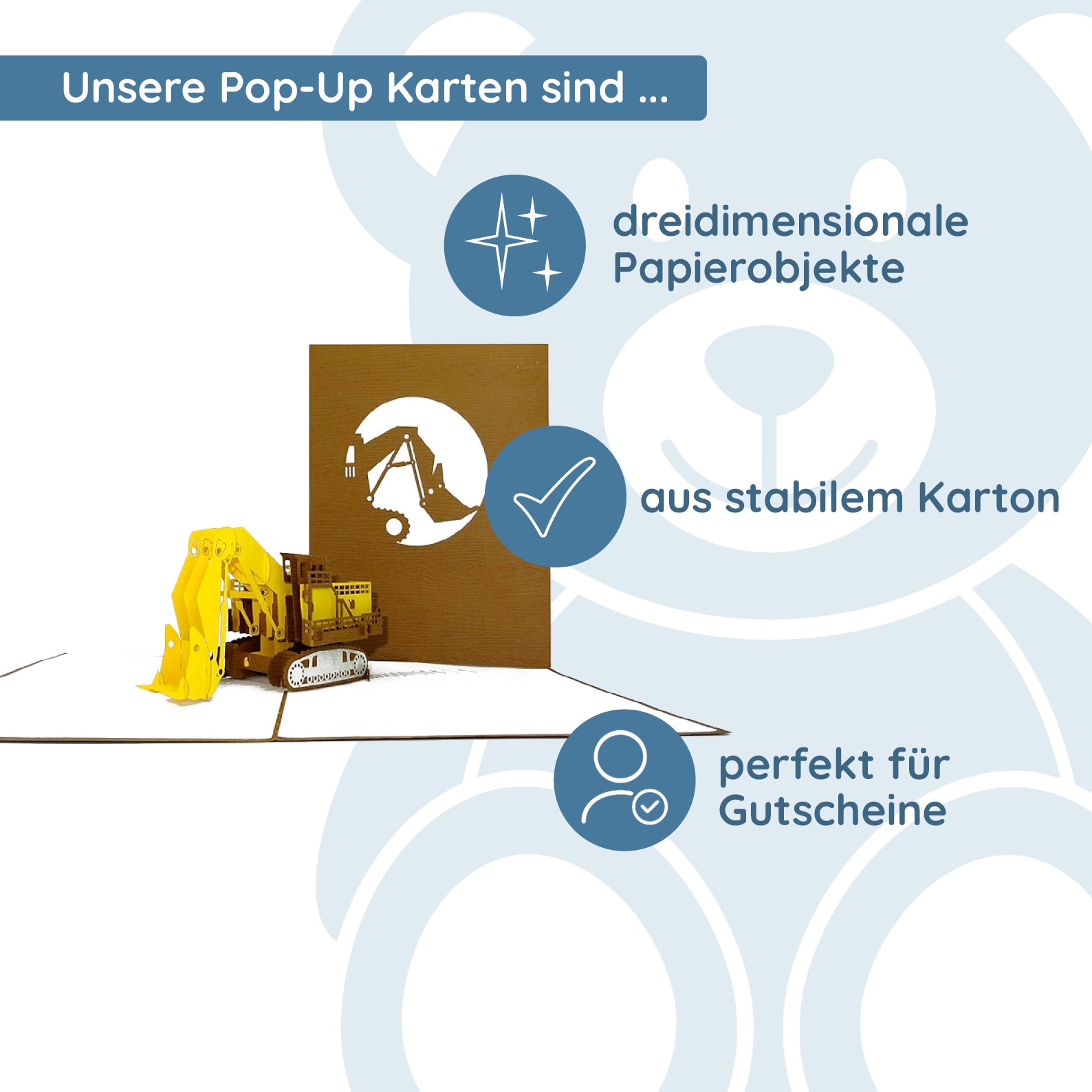 Colognecards Pop-Up Karte Bagger