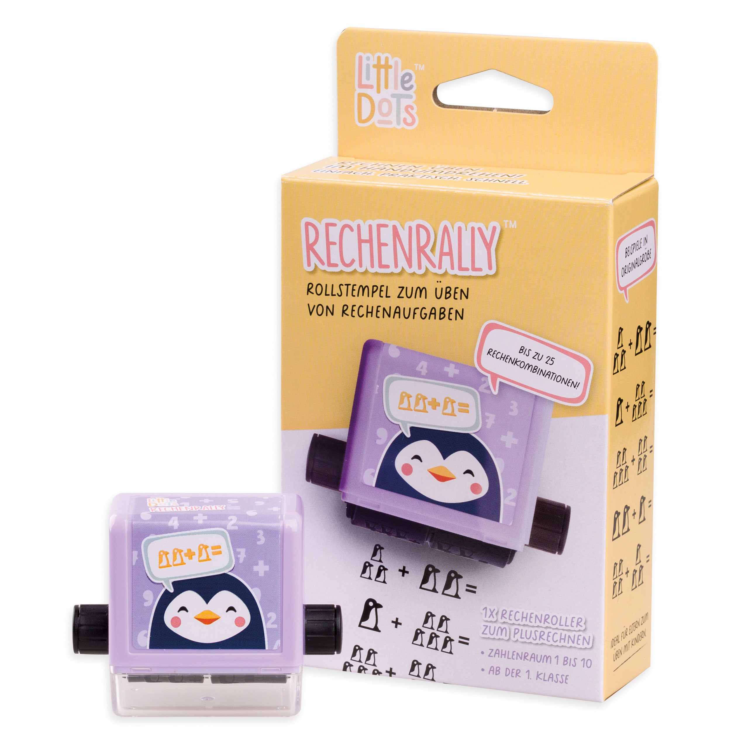 Trodat Little Dots Rechenrally™ Rollstempel Plus Rechnen mit Symbolen