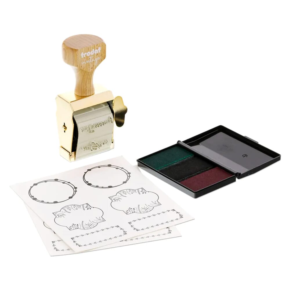 TRODAT Vintage Stempel "Glückwünsche"