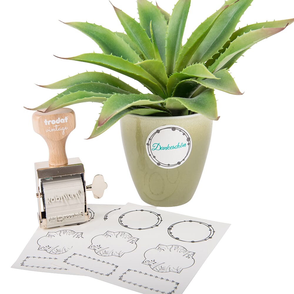 TRODAT Vintage Stempel "Glückwünsche"