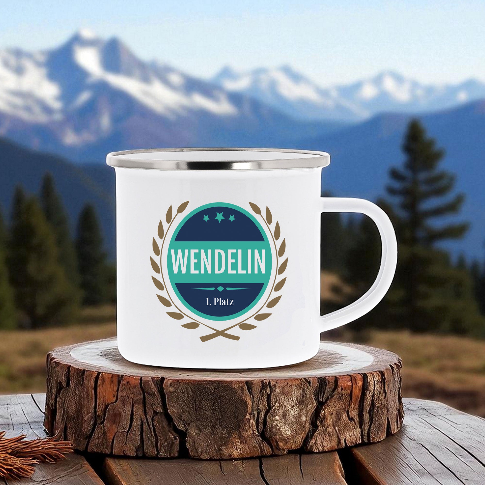 Emaille-Tasse mit Personalisierung