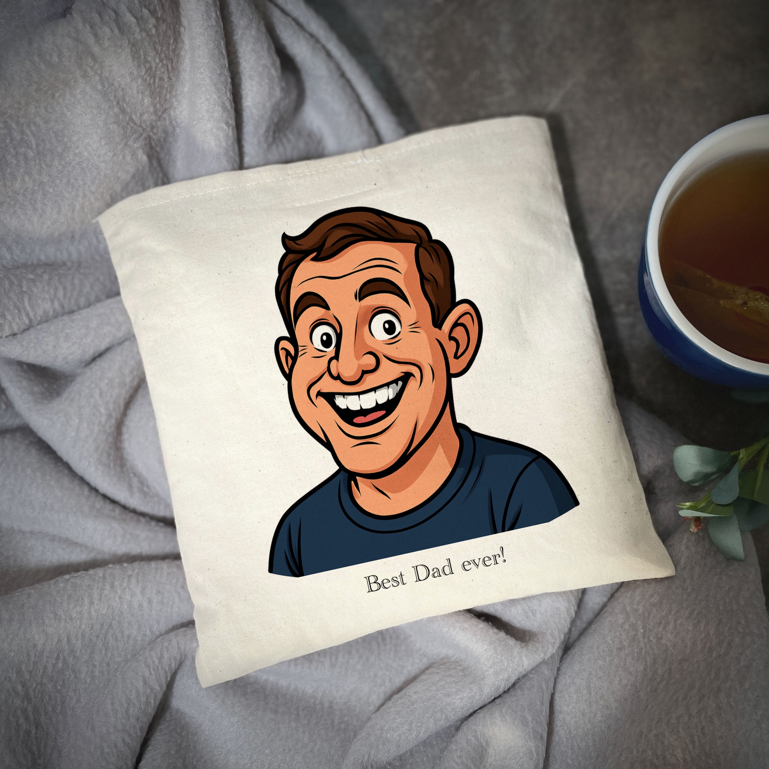 Kirschkernkissen mit Karikatur & Text