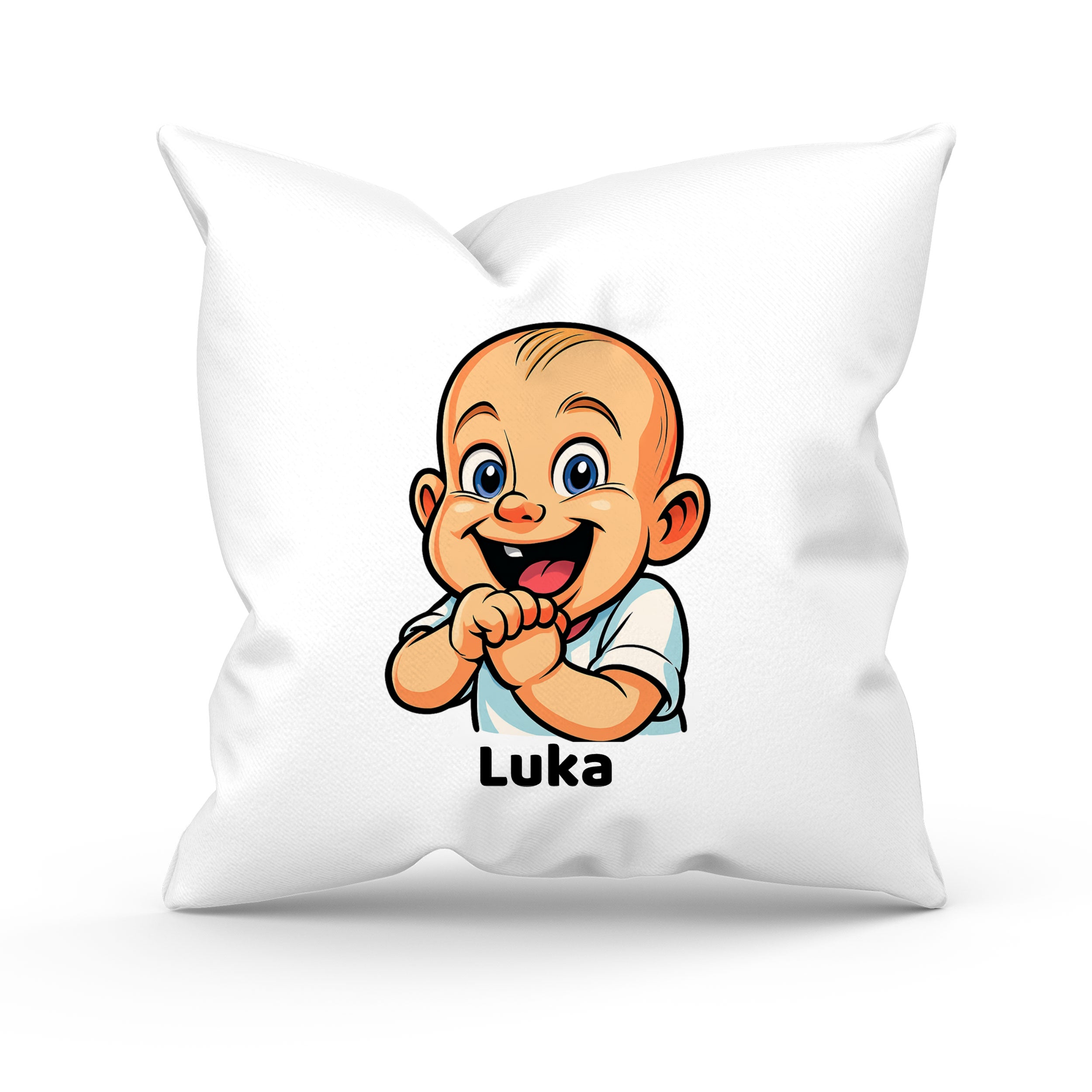 Kissenhülle mit Karikatur & Text