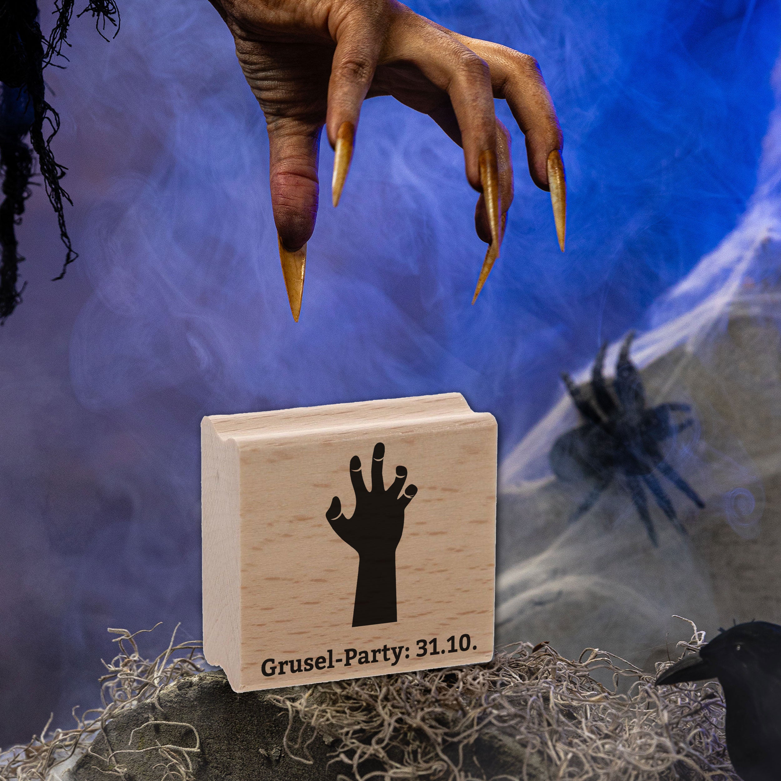 Personalisierbarer Motivstempel Halloween (60x60 mm)