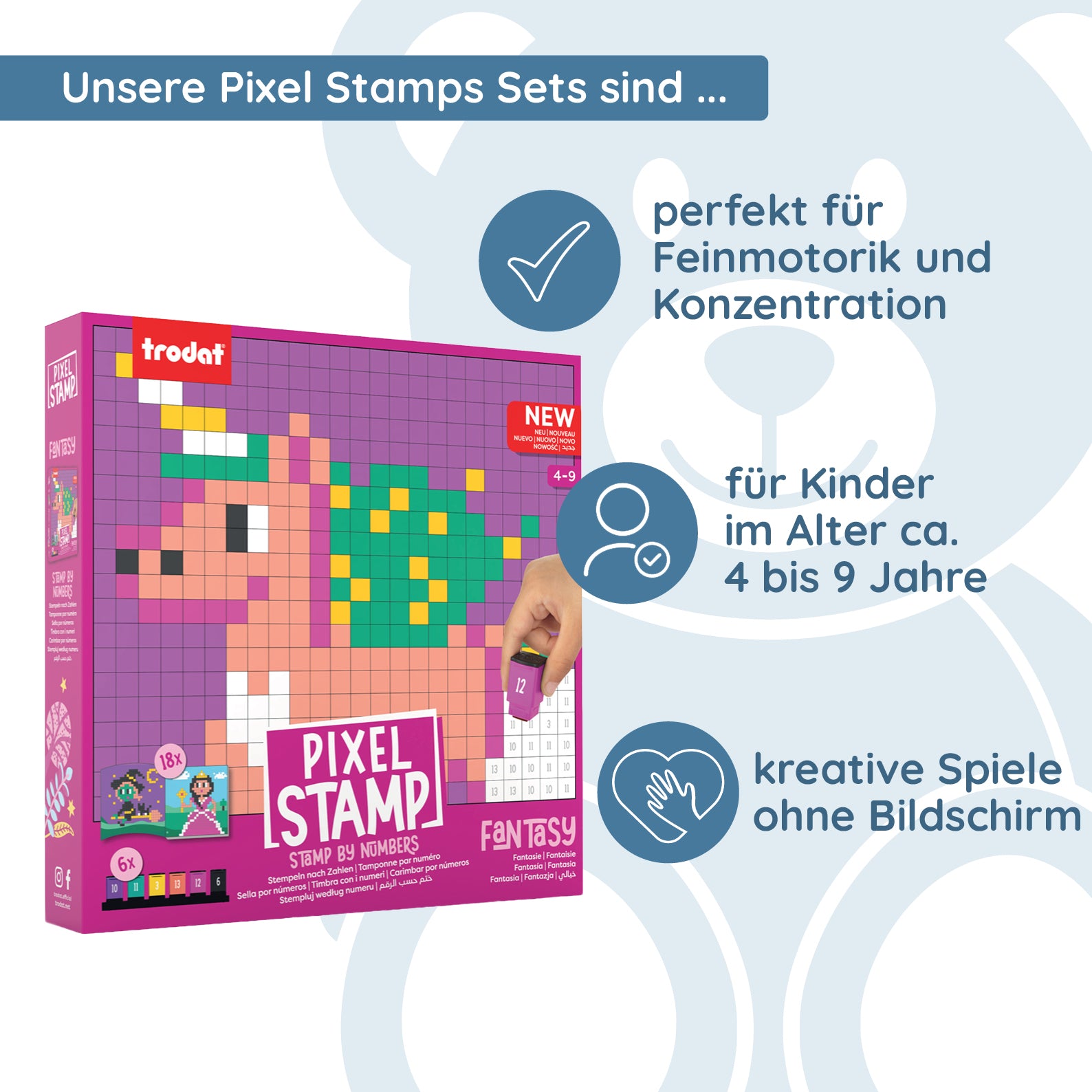 Trodat Pixel Stamps Set – Fantasie