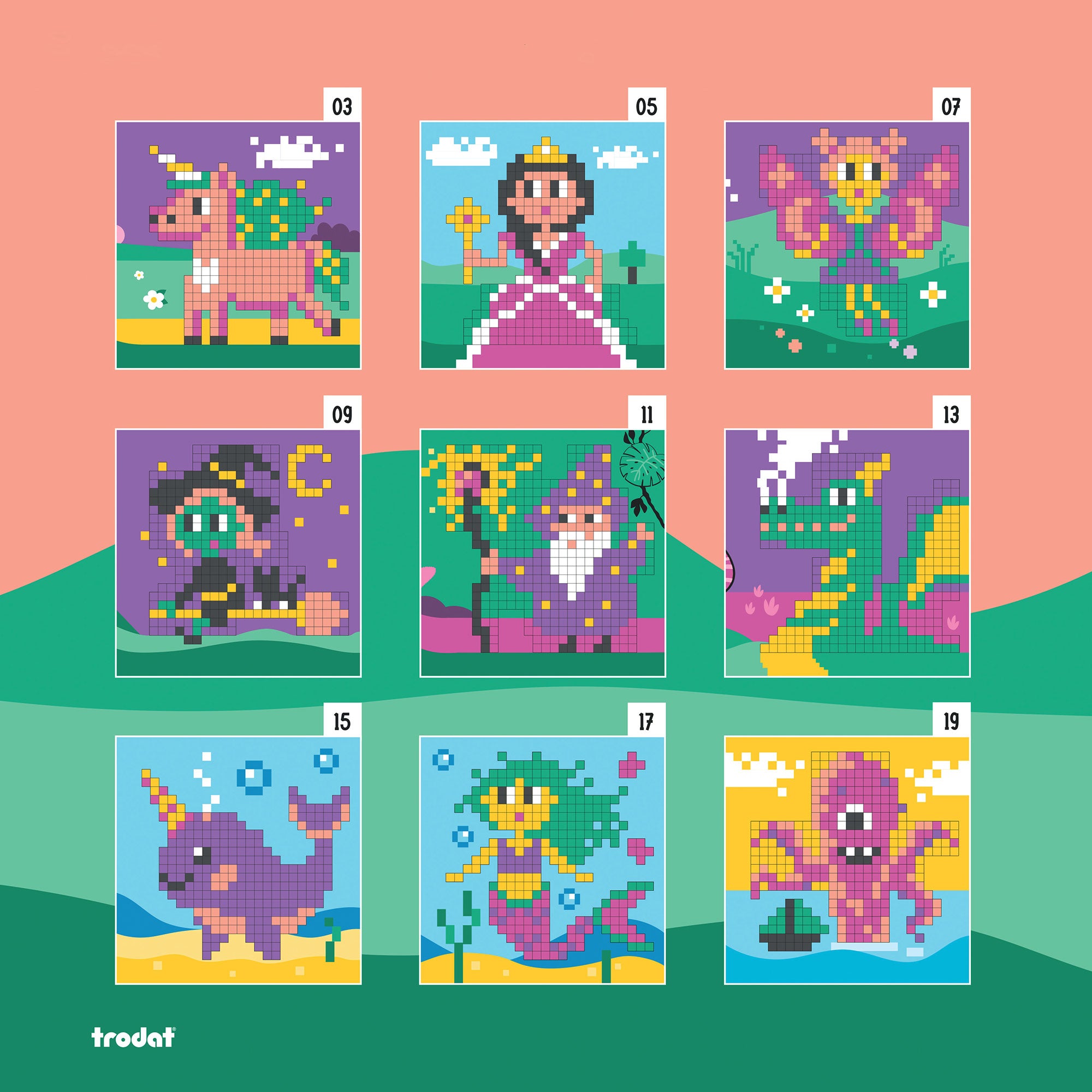 Trodat Pixel Stamps Set – Fantasie