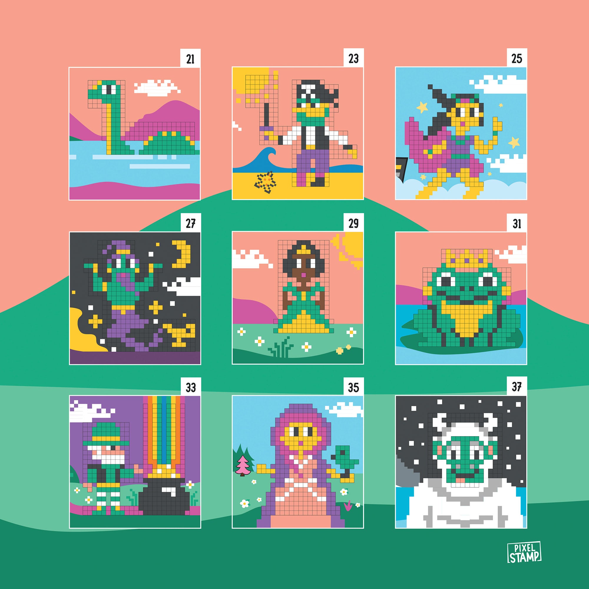 Trodat Pixel Stamps Set – Fantasie