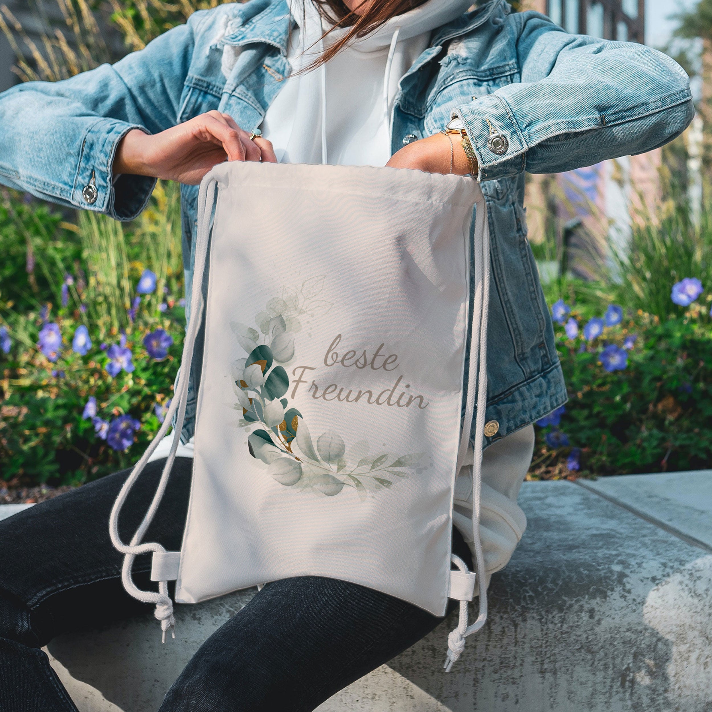 Turnbeutel-Rucksack mit individuellem Druck