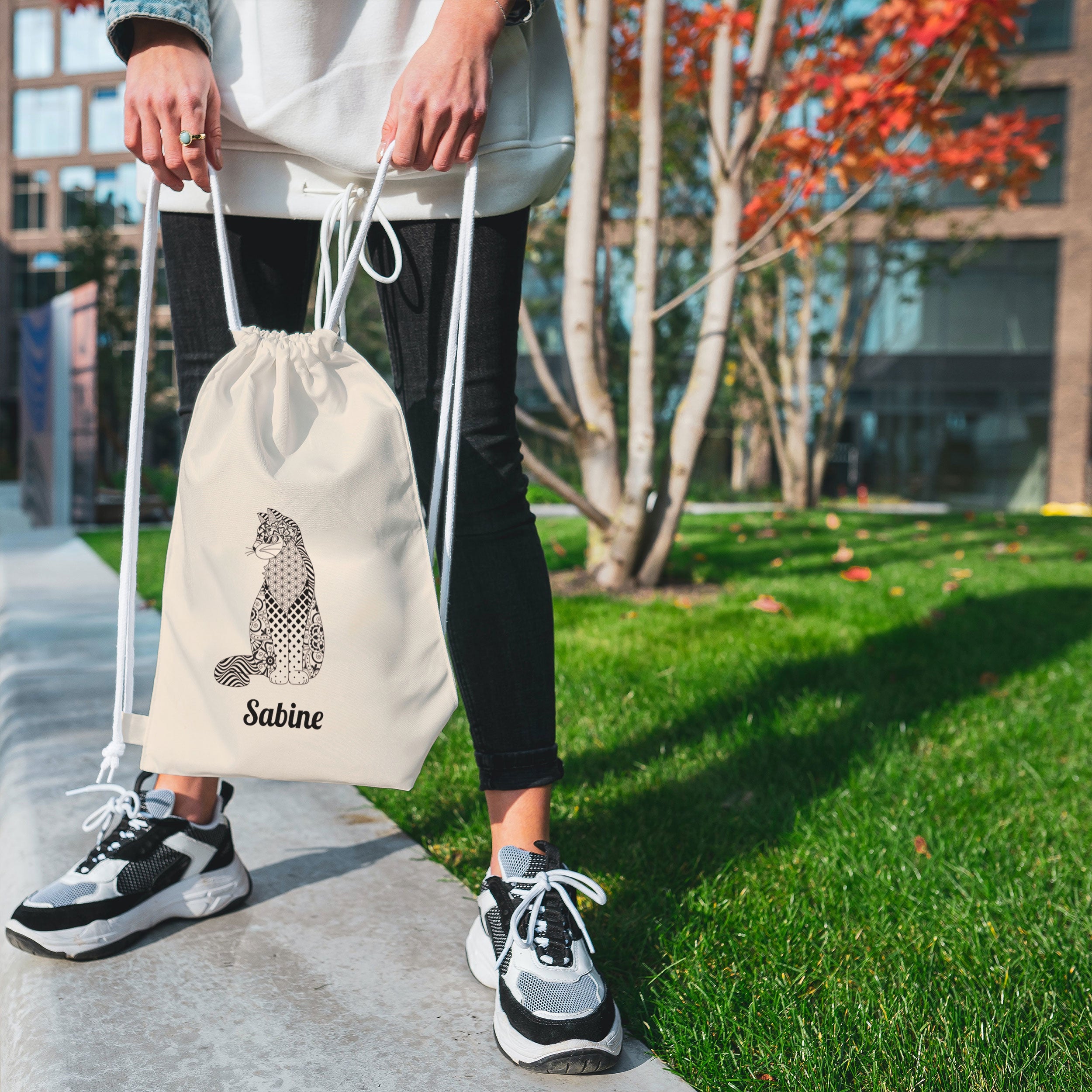 Turnbeutel-Rucksack mit individuellem Druck