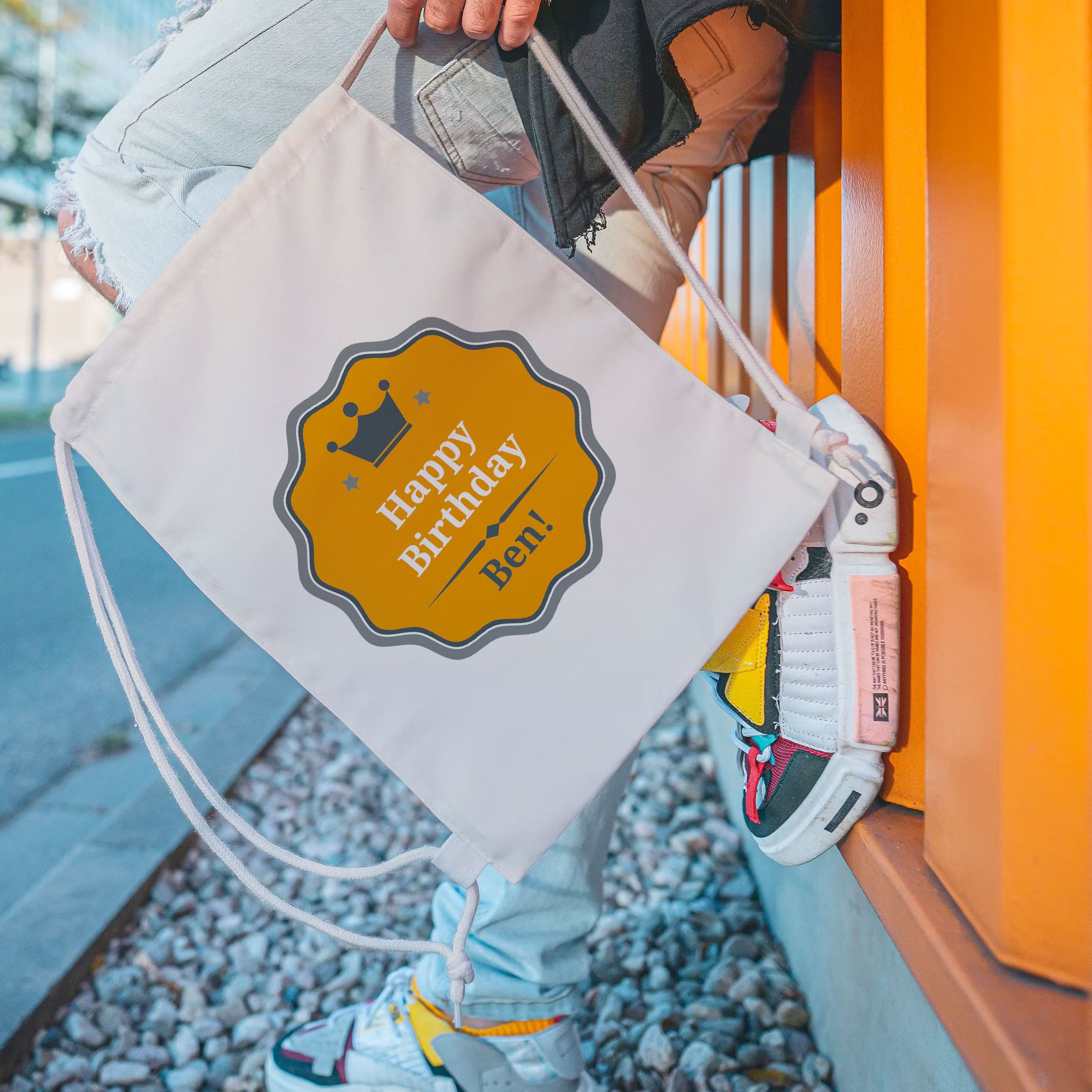 Turnbeutel-Rucksack mit individuellem Druck