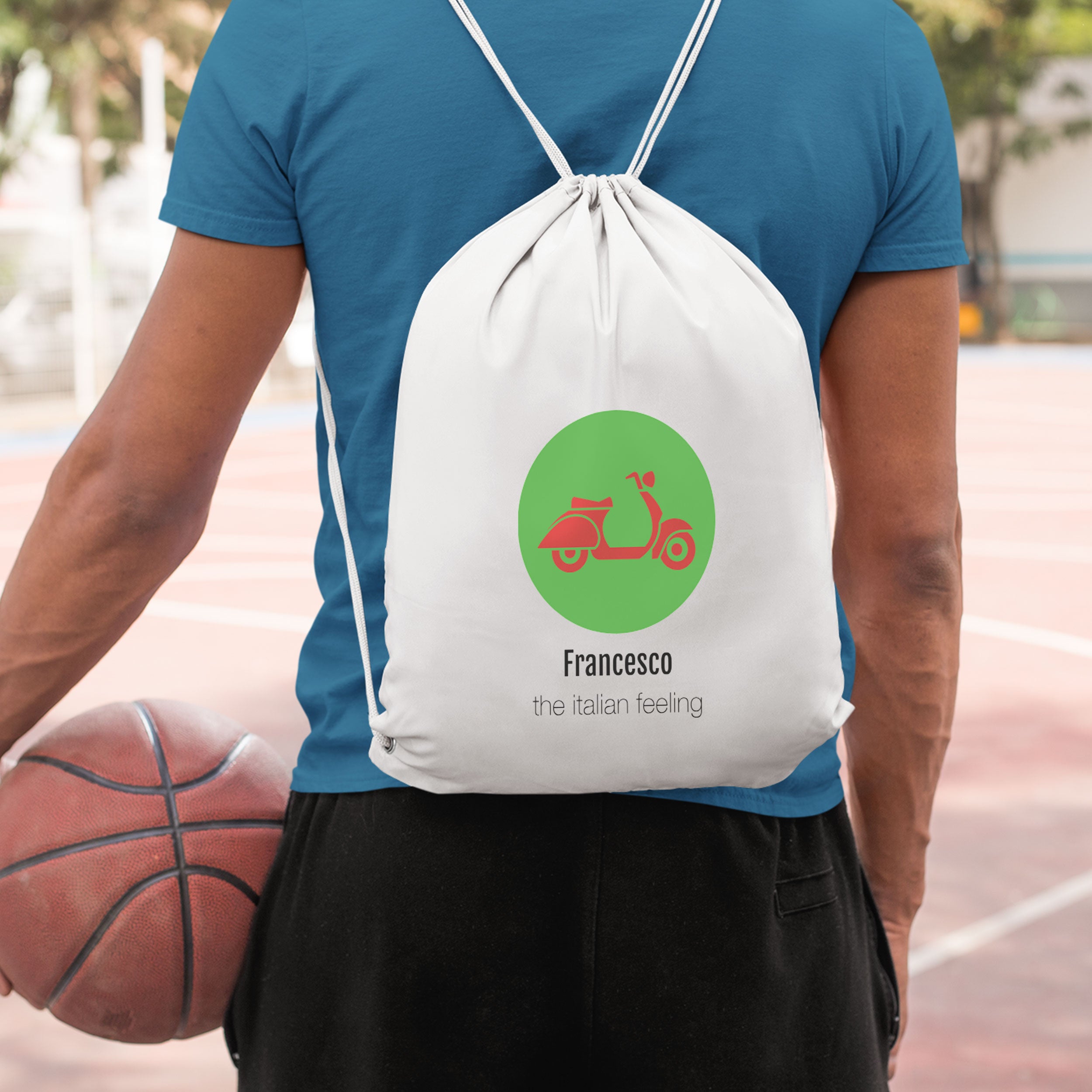 Turnbeutel-Rucksack mit individuellem Druck