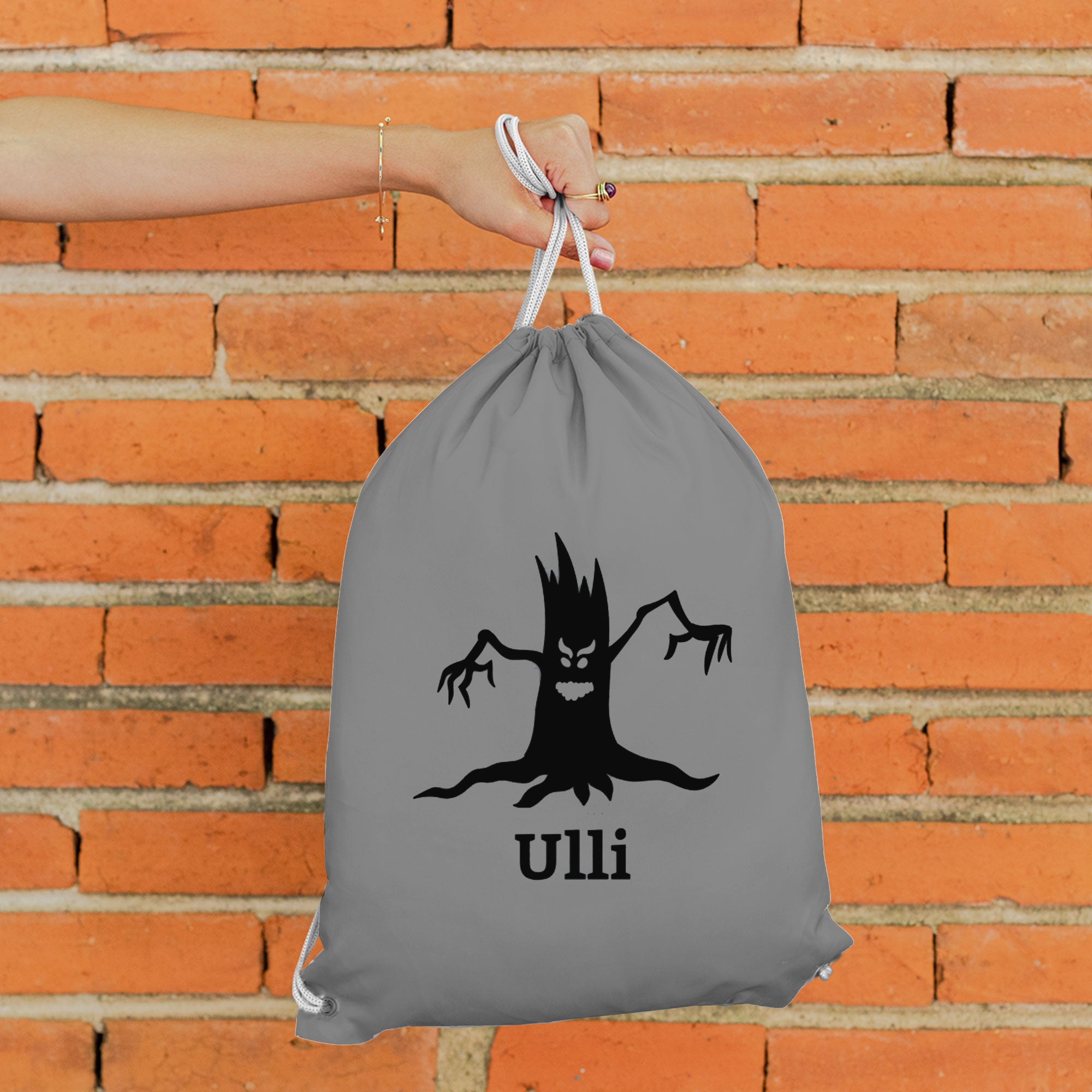 Turnbeutel-Rucksack bunt mit individuellem Druck (bunt)