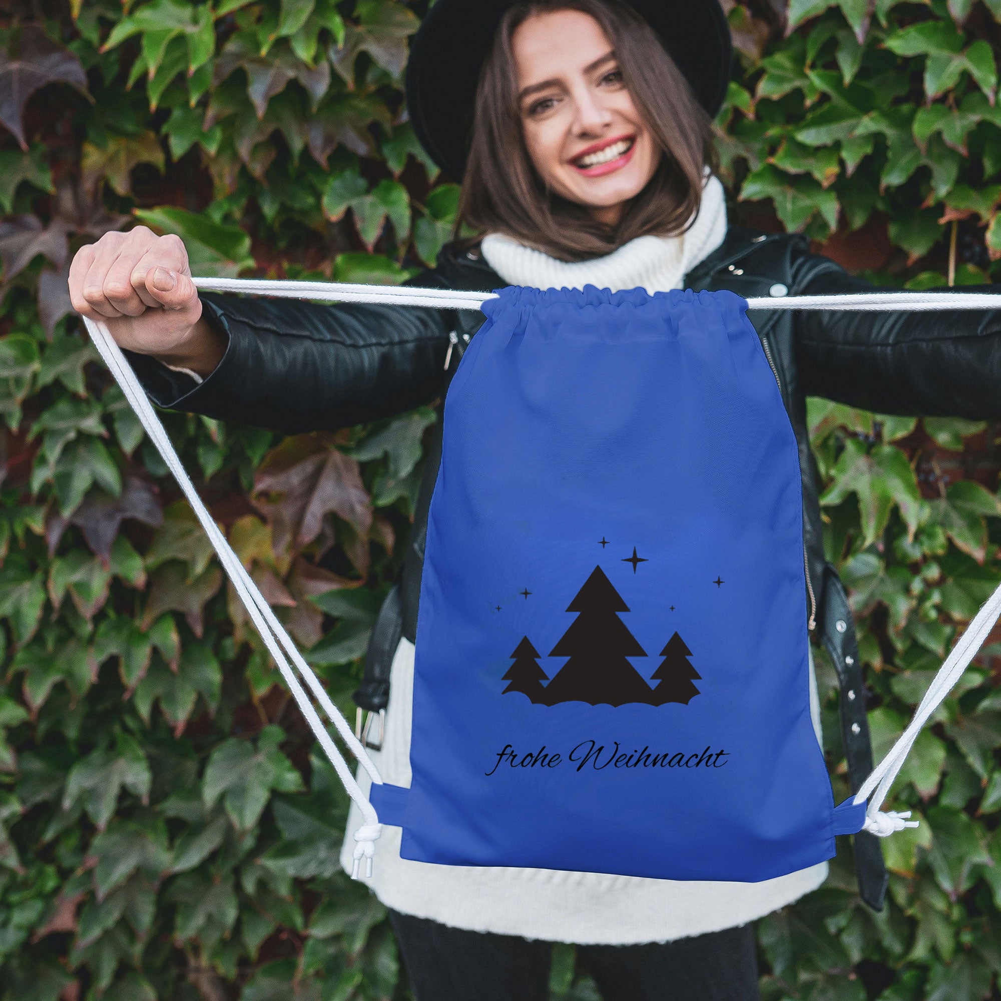 Turnbeutel-Rucksack bunt mit individuellem Druck (bunt)