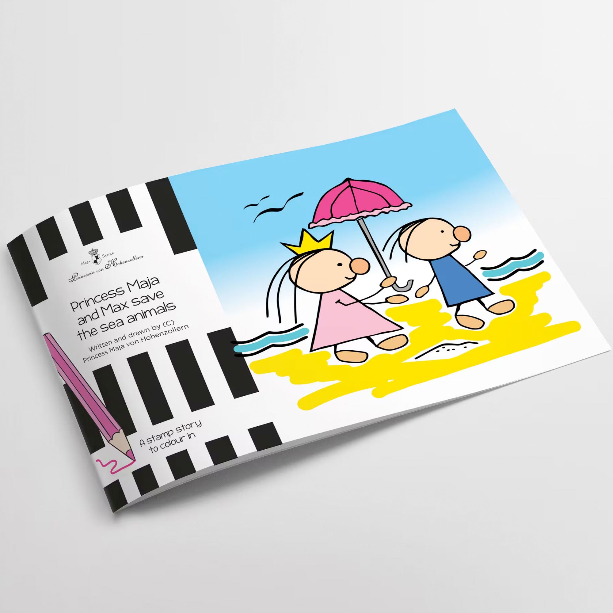Colop Stempel Set - Stamp Stories (6 Korkstempel + Stempelkissen + Stempelheft)