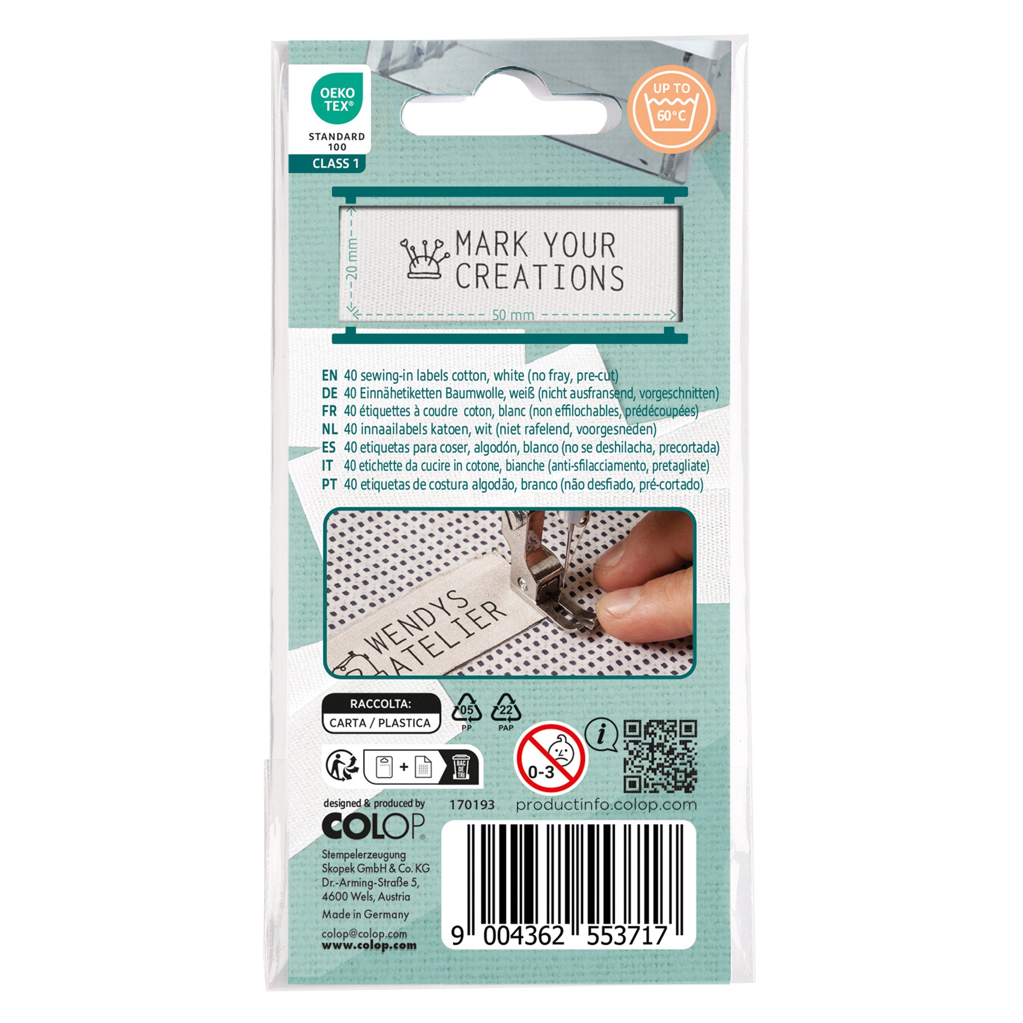 Colop Craft Labeler - Einnähetiketten Baumwolle