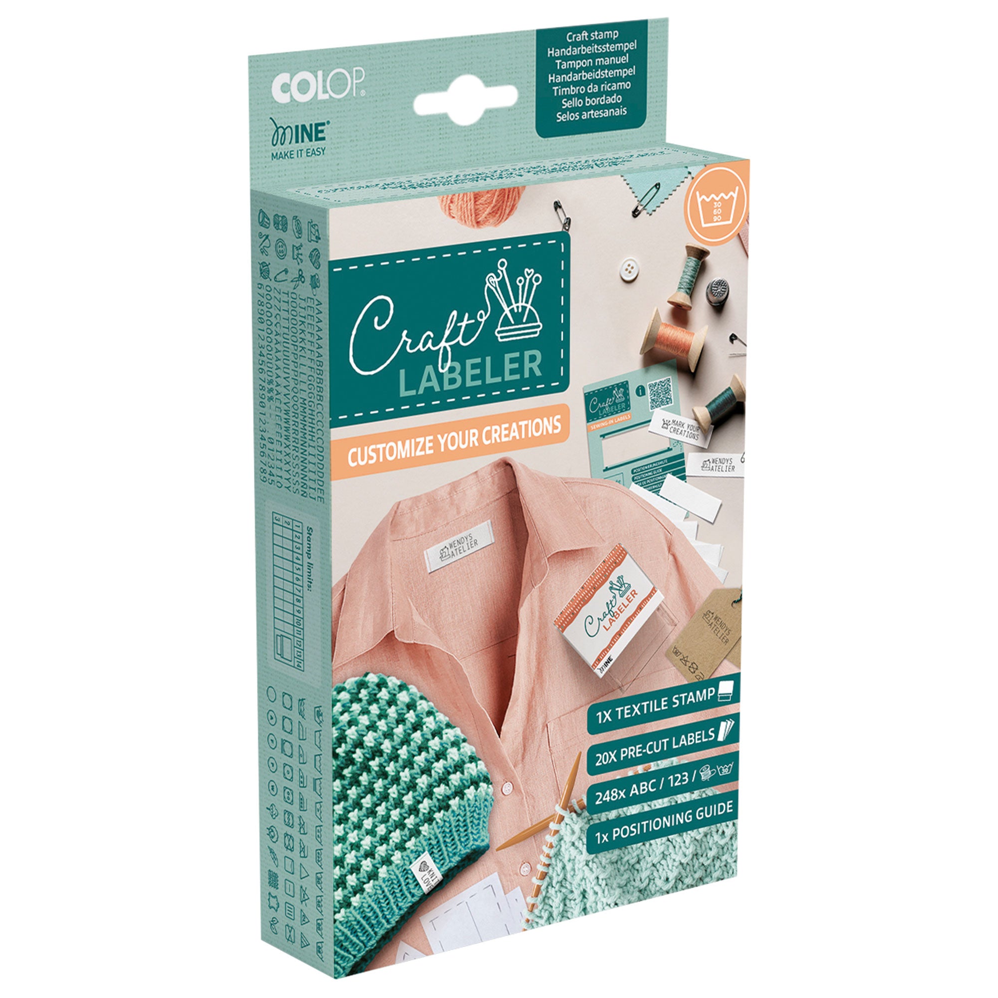 Colop Craft LABELER Textilstempel Set Printer 20