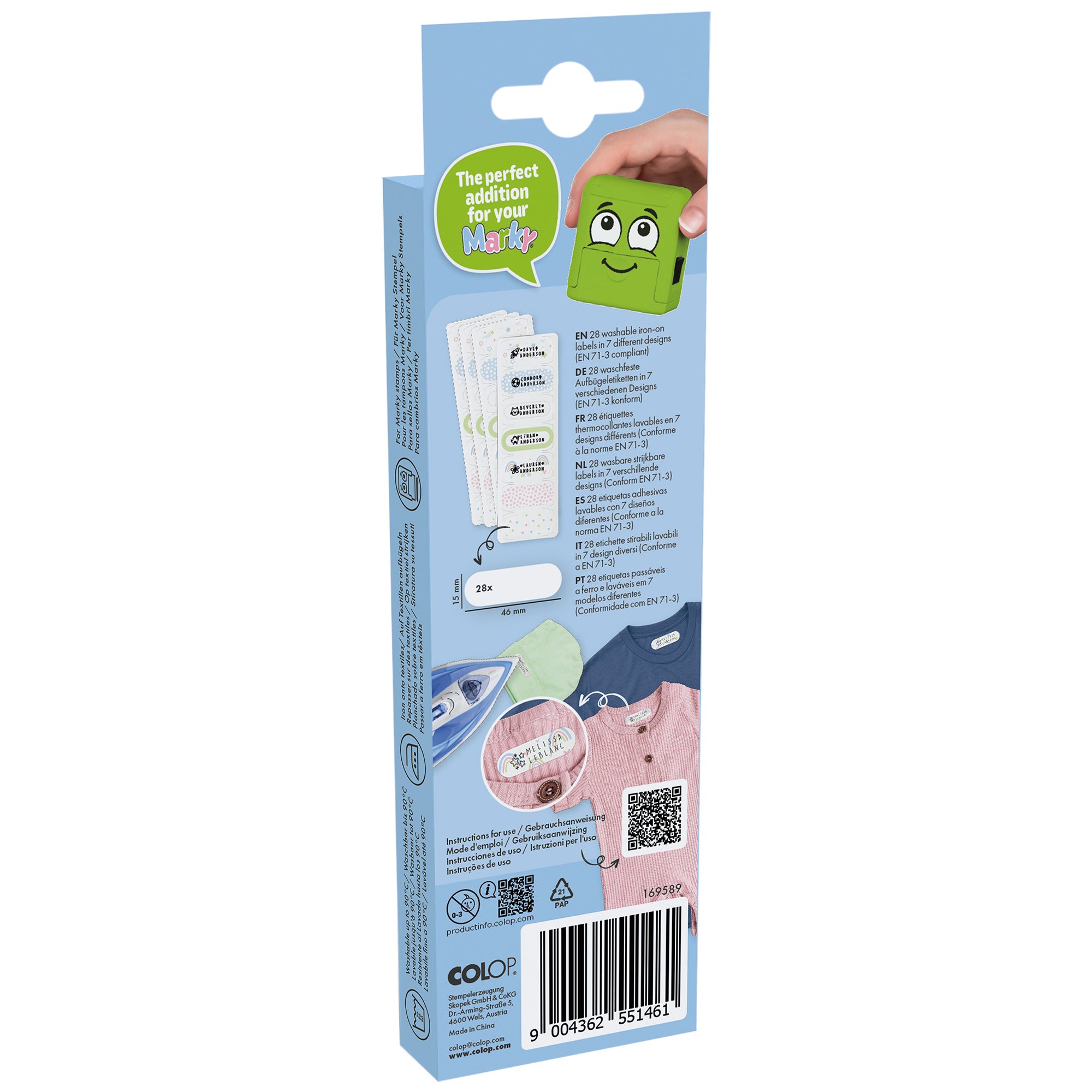 Colop Marky Aufbügeletiketten (28 Etiketten)