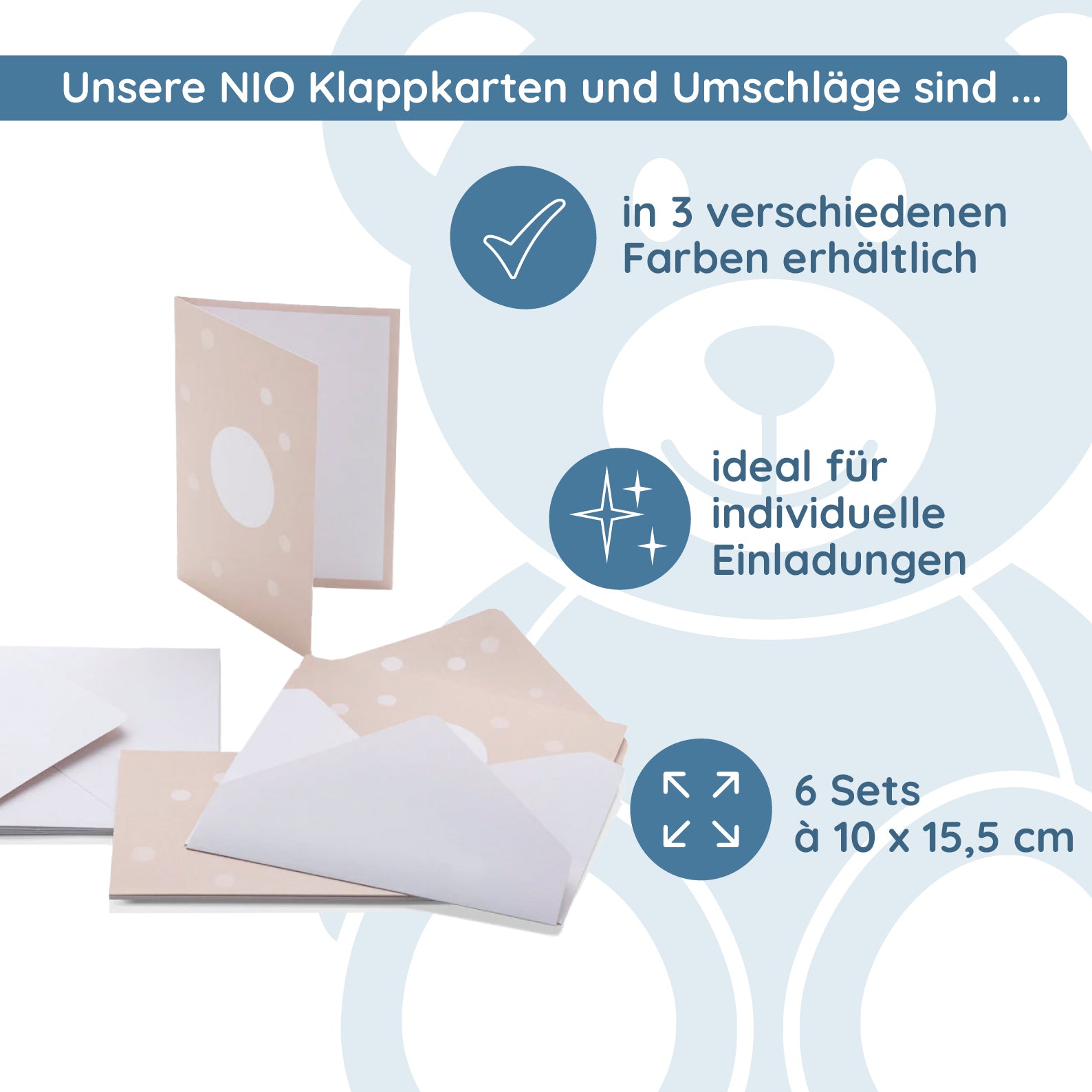 NIO Briefumschläge C6 Craft (100x155 mm - 6 Stück)