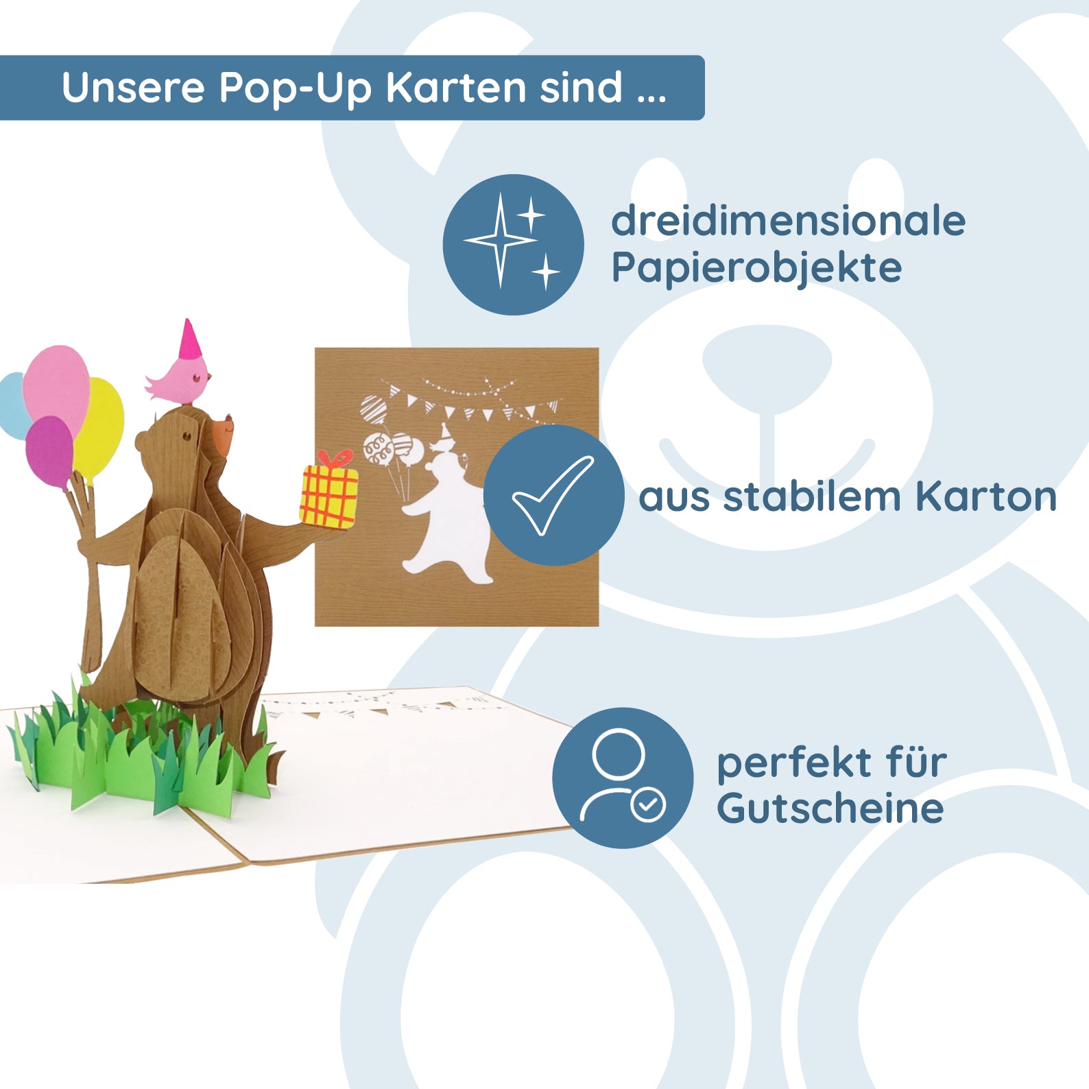 Colognecards Pop-Up Karte Happy Birthday