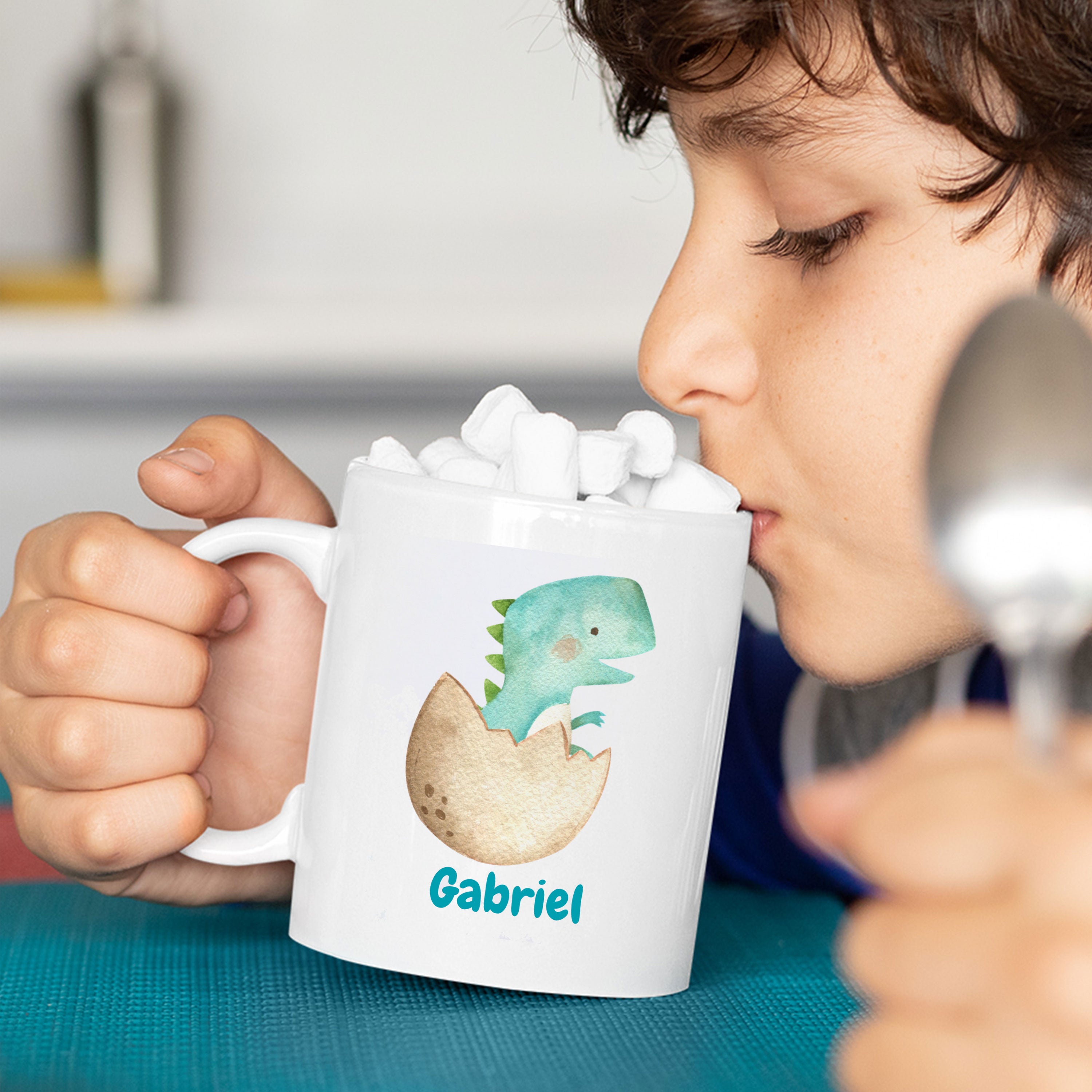 Keramiktasse mit Kindermotiv & individueller Druck