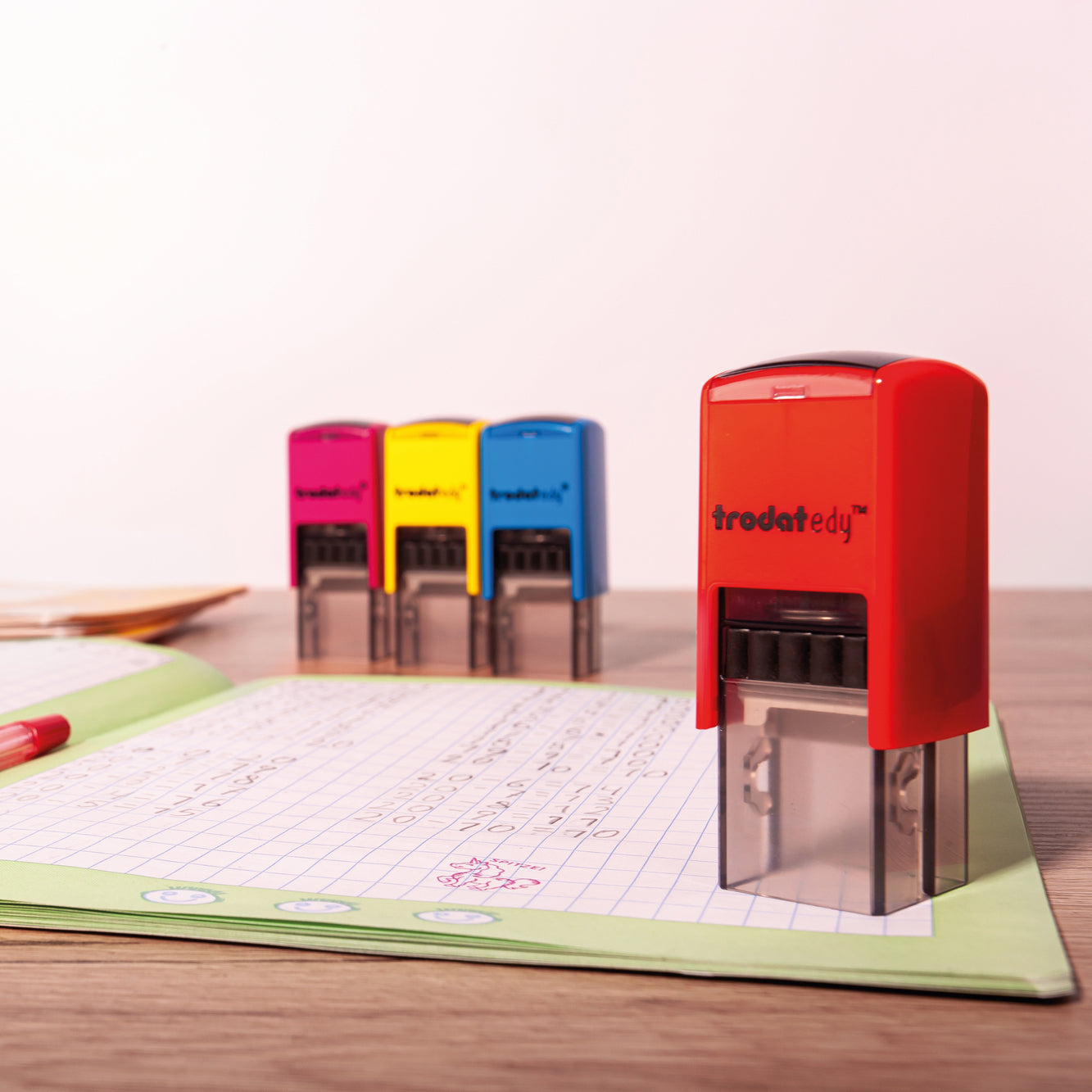 Trodat Edy Flex / Fix - Lehrerstempel mit Motiven & Text