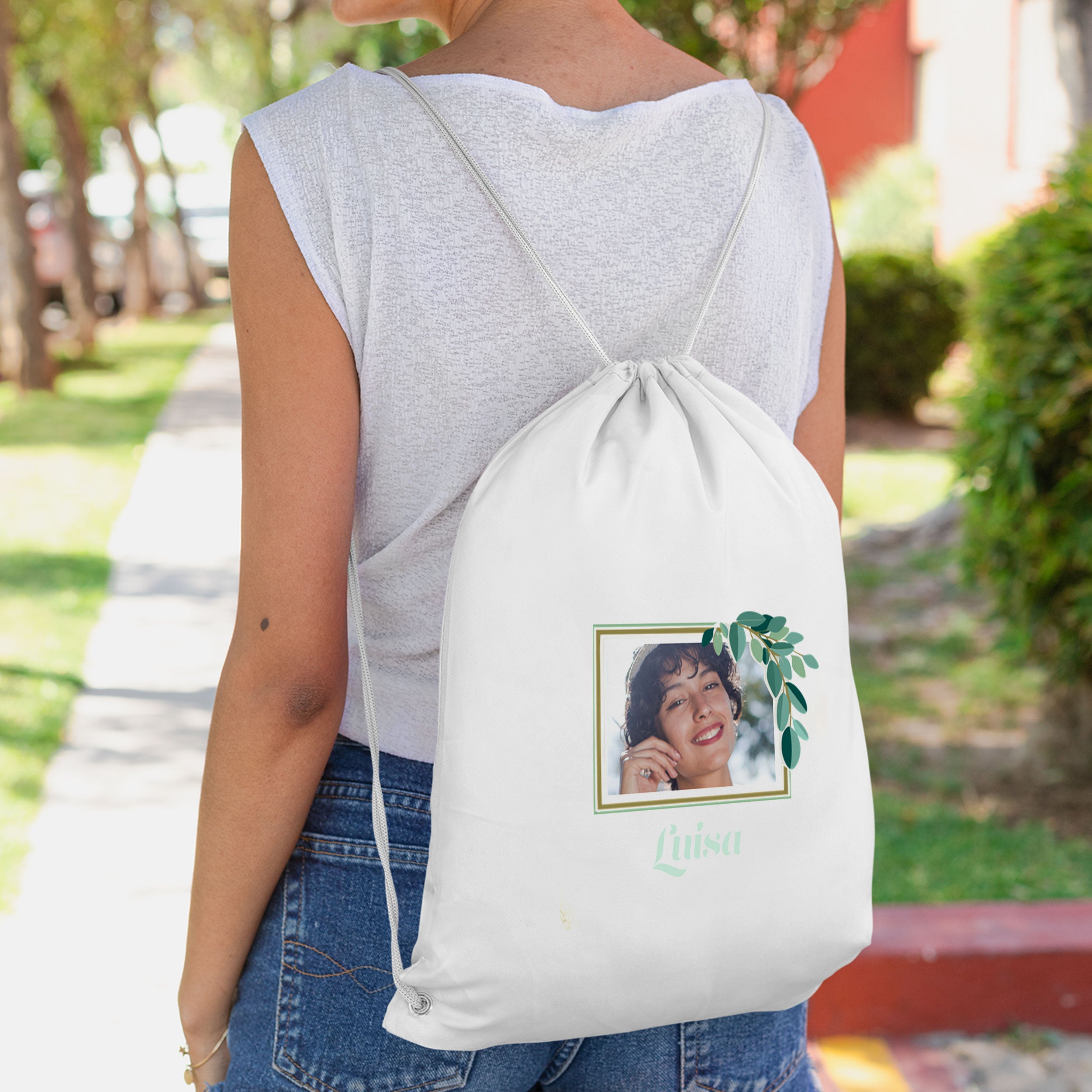 Turnbeutel-Rucksack mit individuellem Druck