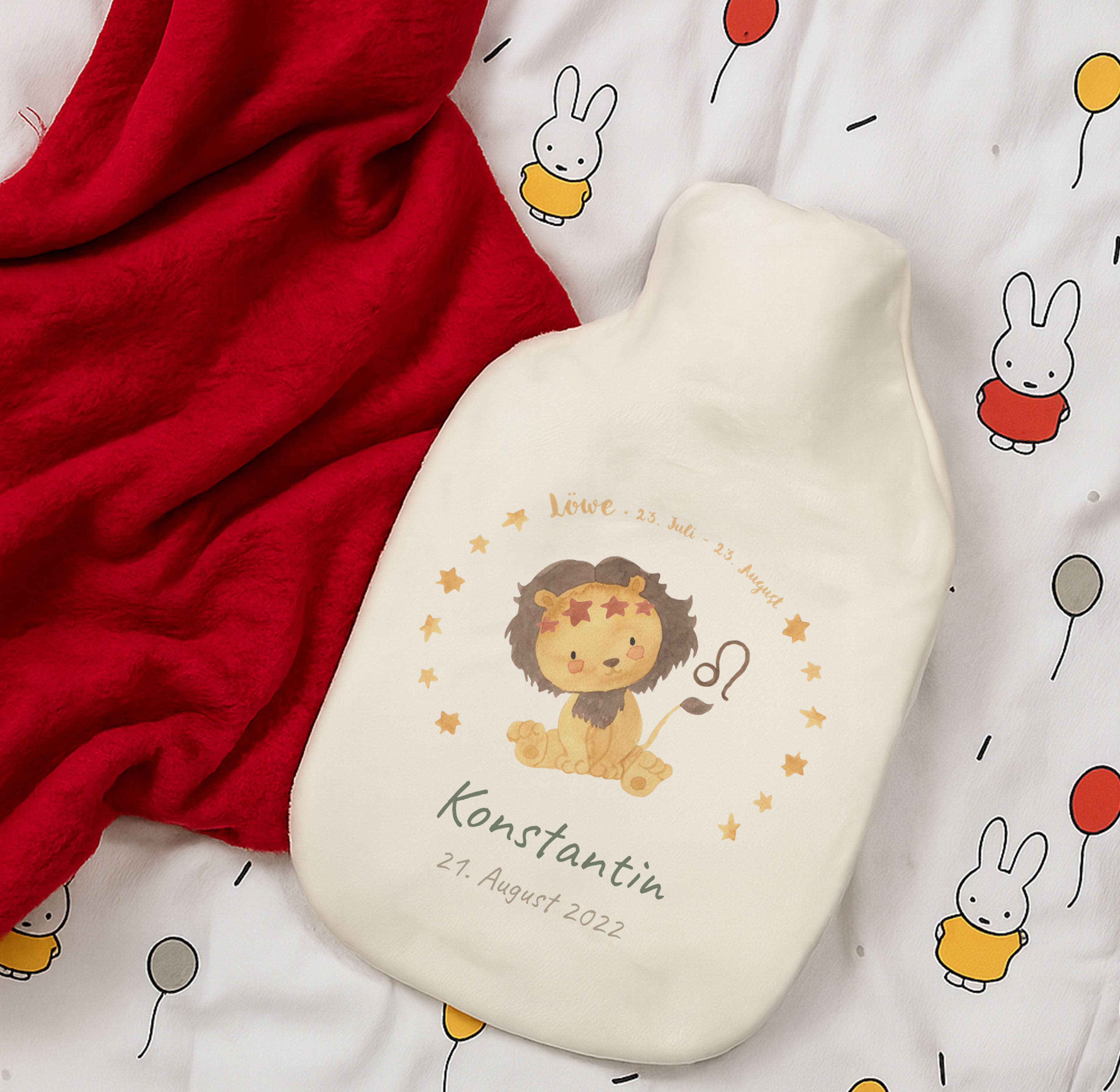 Personalisierte Wärmflasche mit Kindermotiv & Namen