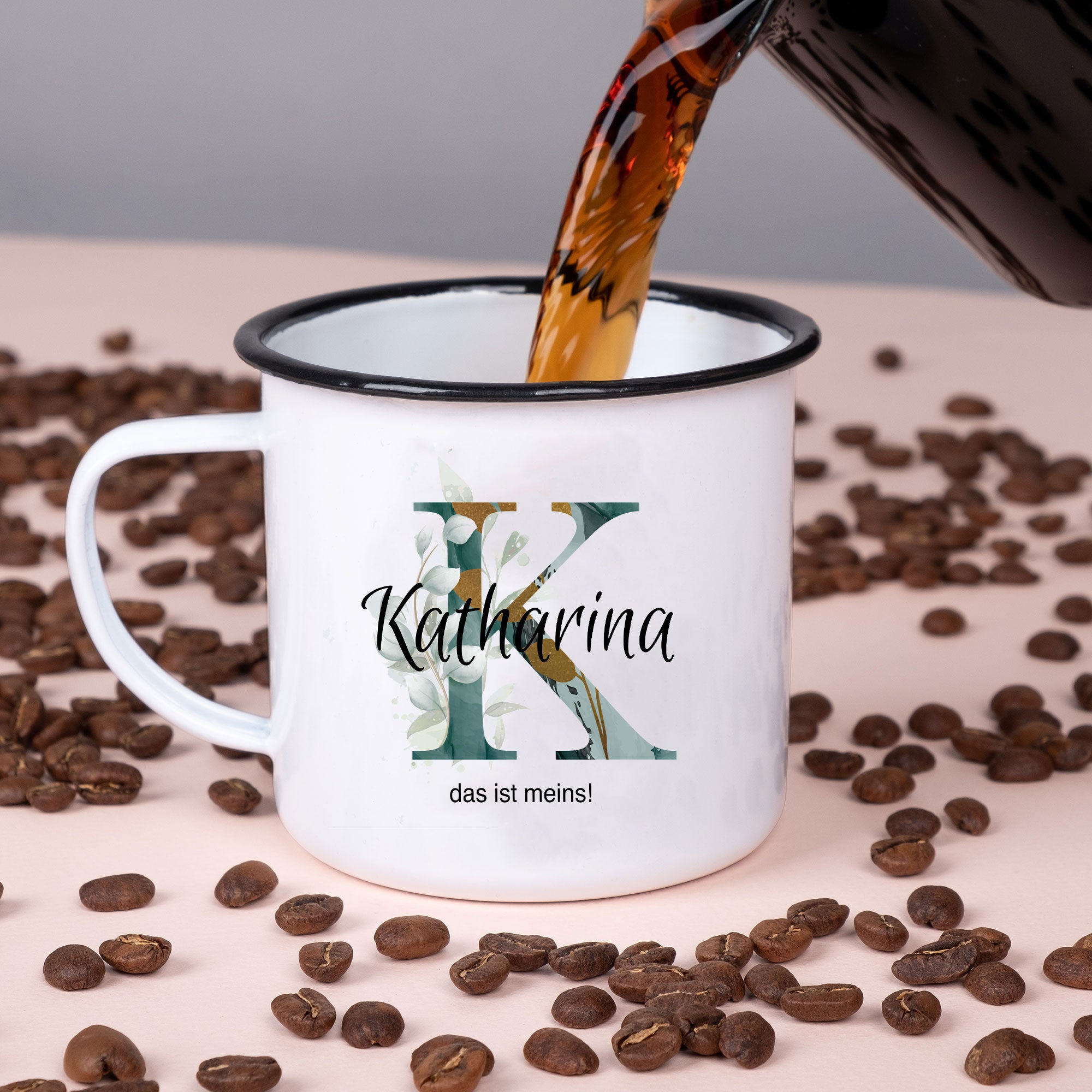 Emaille-Tasse mit Personalisierung