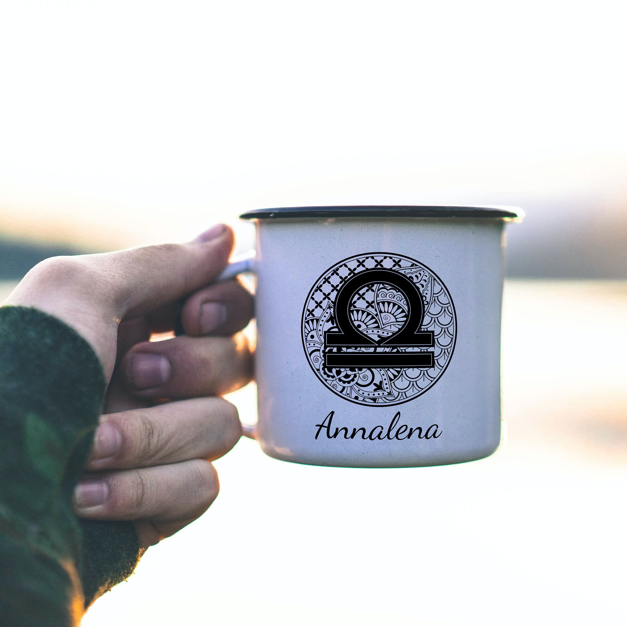Emaille-Tasse mit Personalisierung